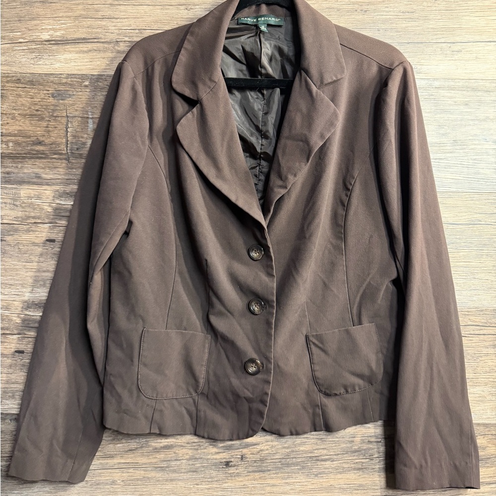Harve Benard‎ Chocolate Brown Women's Blazer